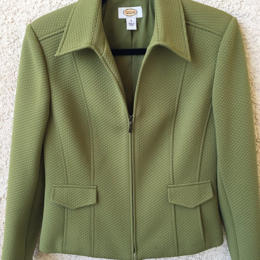 Talbots Textured Zippered Jacket